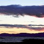 <p align=left>Vue du camping Rocher-Panet, L'islet sur mer. Les couchers de soleil bu Bas-Saint-Laurent sont réputés, mais ce soir-là pas vraiment au rendez-vous. Il faudrait y rester plus longtemps...